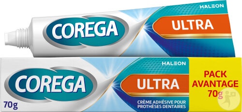 Corega Ultra Cremă Adezivă Pentru Proteze Dentare Fixare 12h Tub 70g - Img 1