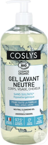 Coslys Gel De Spălare Organic Pentru Corp/Față/Păr Flacon 1l - Img 1