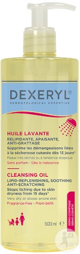 Dexeryl Ulei De Curățare Pentru Igienă Piele Foarte Uscată Și Atopică Față Și Corp 500ml - Img 1