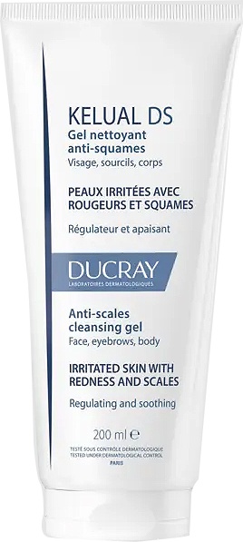 Ducray Kelual Ds Gel De Curățare Antimătreață Piele Iritată Cu Roșeață 200ml - Img 1