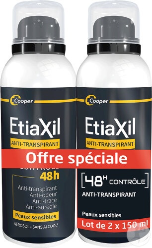 Etiaxil Deodorant Anti-Transpirant Bărbați Transpirație Moderată 48h 2x150ml - Img 1