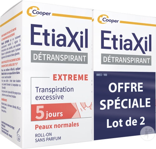 Etiaxil Deodorant Extrem Tratament Transpirație Excesivă Piele Normală Roll-On 2x15ml - Img 1