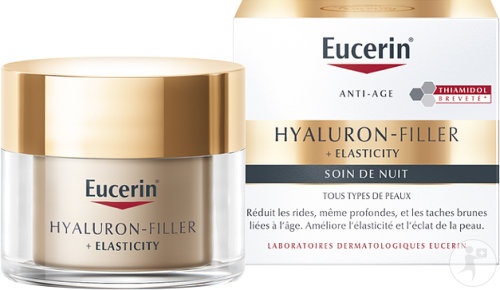 Eucerin Hyaluron-Filler + Elasticity Cremă De Noapte Anti-Age Toate Tipurile De Piele 50ml - Img 1