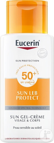 Eucerin Sun LEB Protect SPF50+ Gel-Crème Visage &amp; Corps Tub 150ml - Img 1