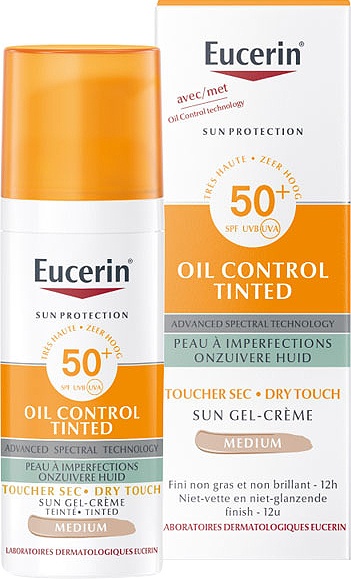 Eucerin Sun Oil Control Gel Crema Colorata Spf50 Medium 50ml - Img 1