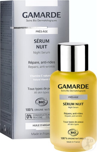 Gamarde Près-Âge Ser De Noapte Pentru Toate Tipurile De Piele Bio 30ml - Img 1