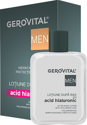 Gerovital Men Loțiune După Ras Cu Acid Hialuronic 100ml - Img 1