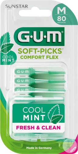 Gum Soft-Picks 670 Comfort Flex Periuțe Interdentare Medii 80 Bucăți - Img 1