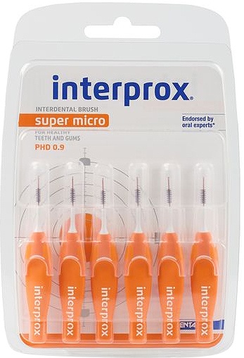 Interprox Interproximal Premium Super Micro Orange 0.9mm 6 Bucăți - Img 1