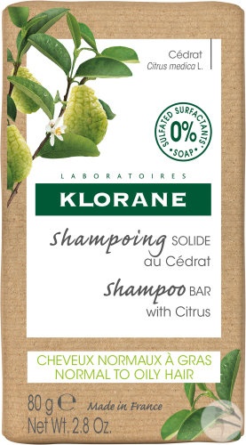 Klorane Cedar Solid Shampoo Pentru Păr Normal Până La Gras 80g - Img 1