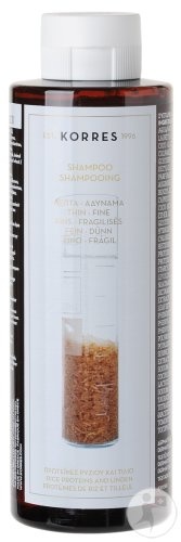 Korres Șampon Pentru Volum Cu Proteine De Orez Și Tei Pentru Păr Subțire/Fragil 250ml - Img 1