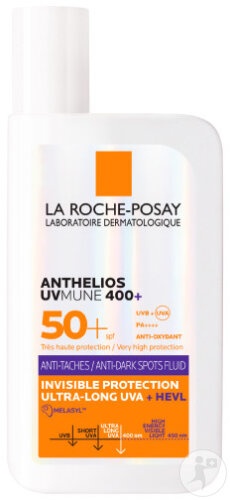 La Roche Posay Anthelios UVMune Fluid Protecție Solară Invizibilă SPF50+ Anti Pete 50ml - Img 1