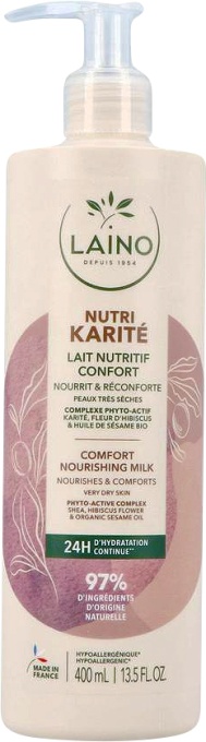 Laino Nutri Karité Lapte Nutritiv Confort Pentru Piele Foarte Uscată 400ml - Img 1