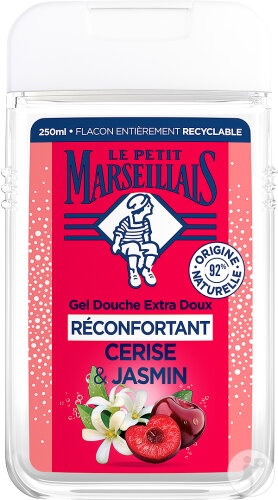 Le Petit Marseillais Gel Duș Delicat Cireșe Iasomie Flacon 250ml - Img 1