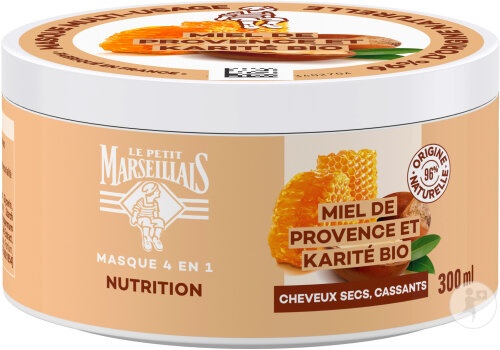 Le Petit Marseillais Masca Nutritiva Multi-Uz 3in1 Unt de Karité Miere Din Provence Par Uscat 300ml - Img 1