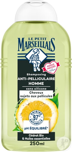 Le Petit Marseillais Șampon Infuzie Anti-Mătreață Uleiuri Esențiale Cedrat 250ml - Img 1