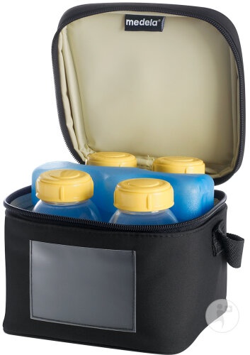 Medela Set Frigider 1 Geantă + 4 Biberoane 150ml + 1 Element Răcoritor - Img 1