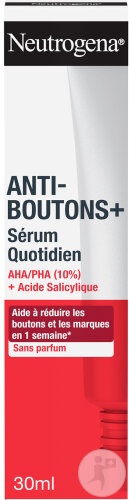 Neutrogena Anti-Boutons+ Ser Zilnic Anti-Acnee Cu AHA/PHA + Acid Salicilic 30ml - Img 1