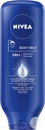 Nivea Lapte de Corp Hidratant Sub Dus Pentru Piele Uscată Flacon 400ml - Img 1