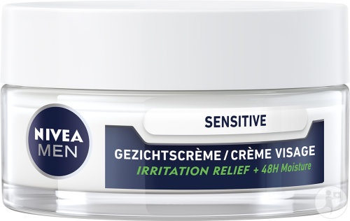 Nivea Men Sensitive Cremă De Față Anti-Iritații Cu Hidratare 48h Piele Sensibilă 50ml - Img 1