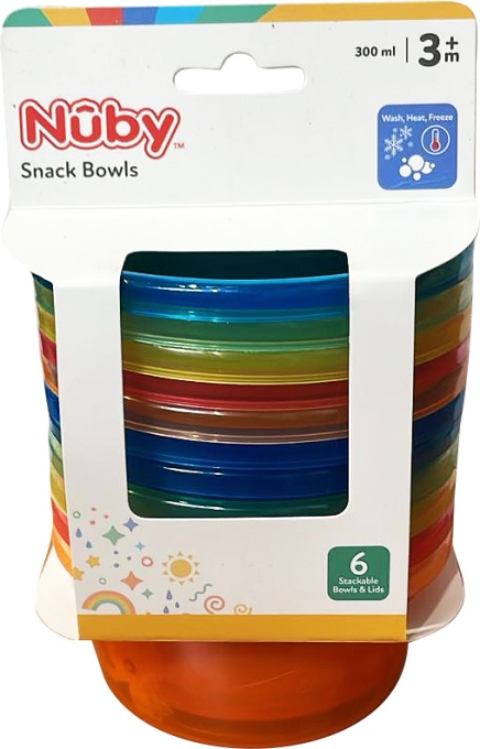 Nûby Set Boluri 300ml Cu Capace 6 Bucăți - Img 1
