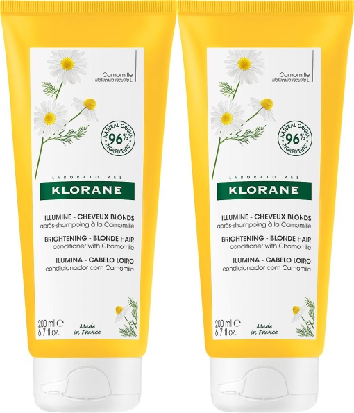 Pachet Klorane Balsam Cu Extract De Mușețel Pentru Părul Blond 2x200ml - Img 1