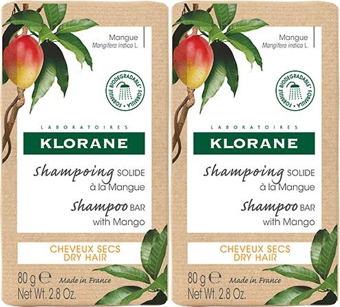 Pachet Klorane Șampon Solid Cu Mango 2x80g - Img 1