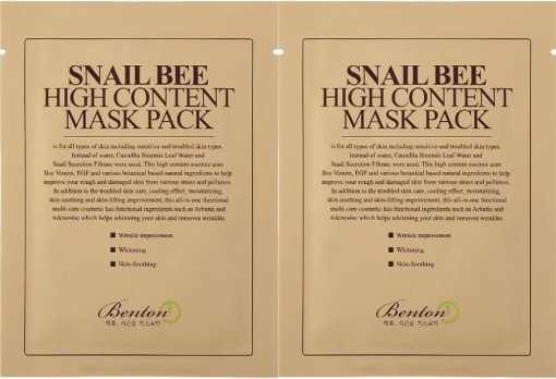 Pachet Snail Bee High Content Mask Pack Mască Hidratantă 2x20g - Img 1