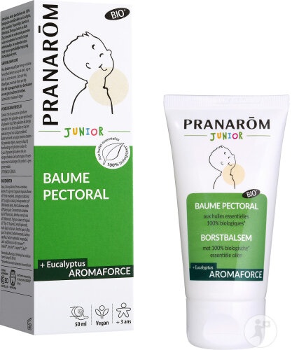 Pranarôm Aromaforce Junior Balsam Pectoral Cu Uleiuri Esențiale Bio 50ml - Img 1