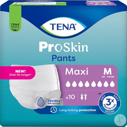 Tena ProSkin Pants Maxi Medium 10 Bucăți - Img 1