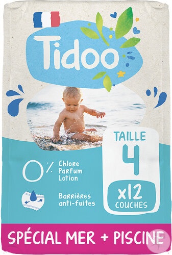 Tidoo Swim&amp;Play Scutece Chiloțel De Baie Hipoalergenici Mărimea 4 Copii 8-15kg 12 Bucăți - Img 1