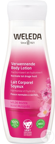 Weleda Loțiune De Corp Catifelată Cu Trandafir Sălbatic Piele Normală Și Uscată 200ml - Img 1
