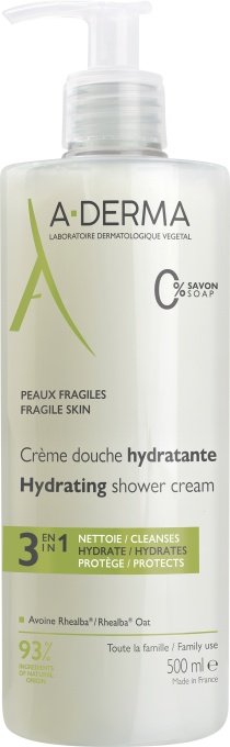 A-Derma Les Indispensables Cremă De Duș Hidratantă 500ml - Img 1