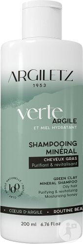 Argiletz Cœur D'Argile Șampon Cu Argilă Verde Pentru Păr Gras Flacon 200ml - Img 1