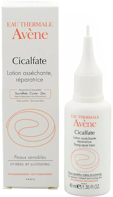 Avène Cicalfate Loțiune Cu Efect De Uscare Și Reparator Pentru Piele Sensibilă Și Iritată Flacon 40ml - Img 1