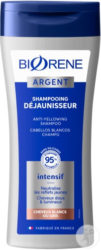 Biorène Argent Șampon Decolorant Intensiv Păr Alb Sau Gri 200ml - Img 1