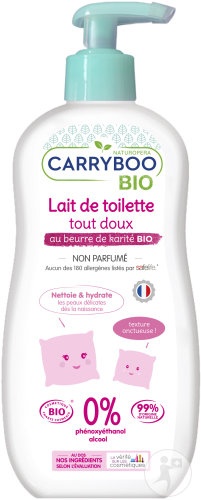 Carryboo Lapte De Toaletă Delicat Cu Unt De Shea Bio Fără Parfum 500ml - Img 1