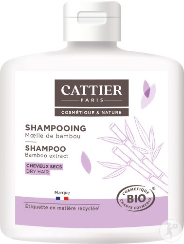Cattier Șampon Cu Măduvă De Bambus Pentru Păr Uscat 250ml - Img 1