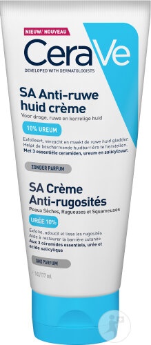 CeraVe SA Cremă Anti-Rugozități Piele Uscată Cu Rugozități Și Descuamată Tub 177ml - Img 1