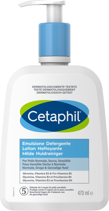 Cetaphil Loțiune De Curățare Pentru Față/Corp Piele Sensibilă Uscată Până La Normală 470ml - Img 1