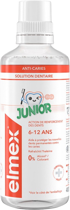 Elmex Junior Apă De Gură Pentru Copii 6-12 Ani 400ml - Img 1
