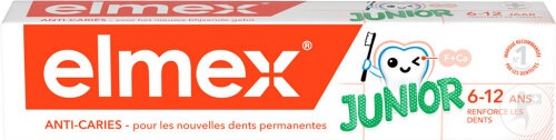 Elmex Junior Pastă De Dinți Anti-Carii Pentru Copii 6-12 Ani Tub 75ml - Img 1