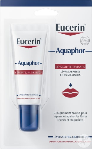 Eucerin Aquaphor Balsam De Buze Reparator SOS Tub 10ml - Img 1