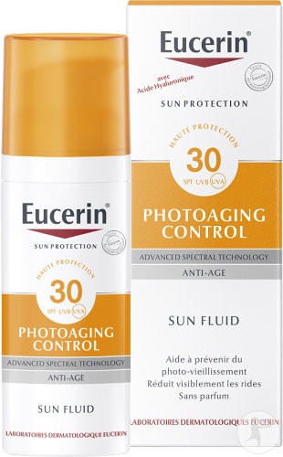 Eucerin Sun Sensitive Protect Fluid Anti-Age SPF30 Toate Tipurile De Piele 50ml - Img 1