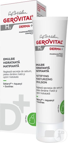 Gerovital H3 Derma+ Emulsie Hidratantă Matifiantă 50ml - Img 1