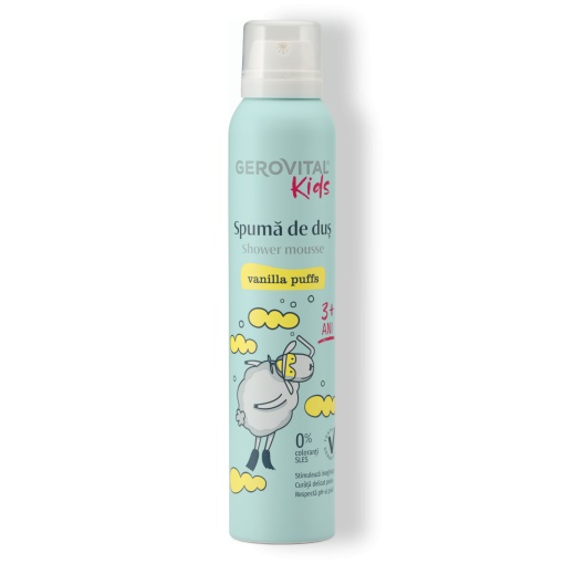 Gerovital Kids Spumă De Duș Vanilla Puffs 200ml - Img 1