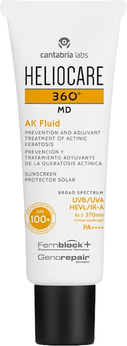 Heliocare 360° MD AK Fluid SPF100+ Cremă Protecție Solară Pentru Keratoze Actinice Tub 50ml - Img 1