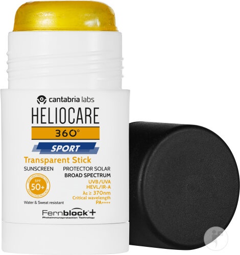 Heliocare 360° Sport Transparent Stick SPF50+ 25g - Img 1