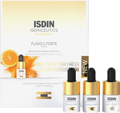 Isdin Isdinceutics Set Flavo-C Forte Ser Cu Picurător 3x5,3ml - Img 1