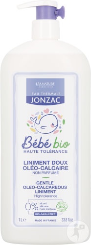 Jonzac Eau Thermale Bebe Bio Emulsie Oleo-Calcaroasă Flacon 1l - Img 1
